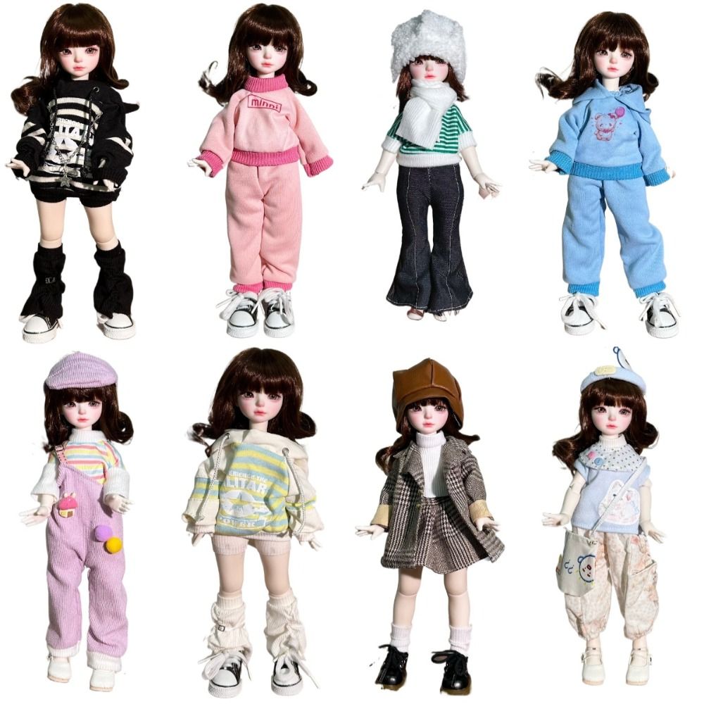 Bjd Doll 1 6 Full Set With Clothes - Boneka Gaun BJD 1/6 Boneka Fashion