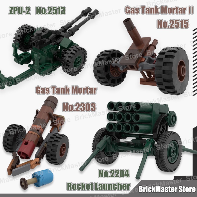 Lego Compatible Military Tank - Aksesoris Blok Bangunan MOC Adegan Perang