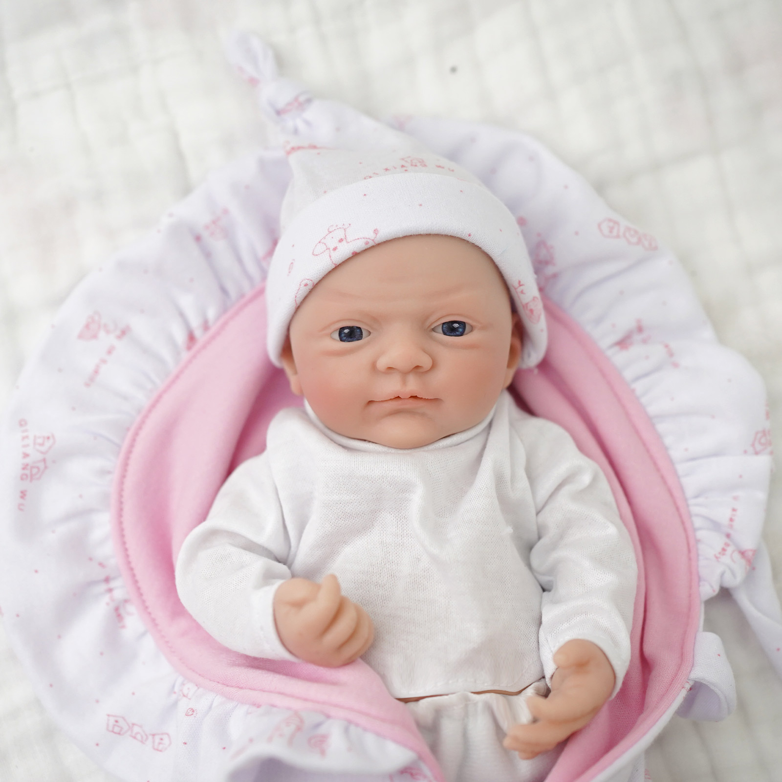 Reborn Baby Doll Silicone Realistic - Boneka bayi silikon Full Body 12