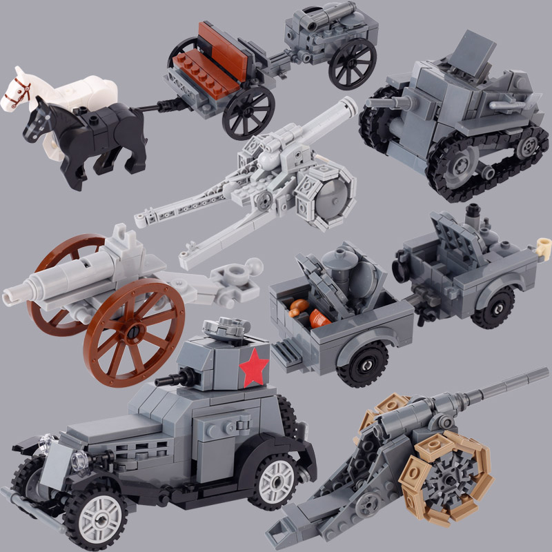Lego Compatible Military Tank - WW1 mainan anak-anak Tank militer Soviet