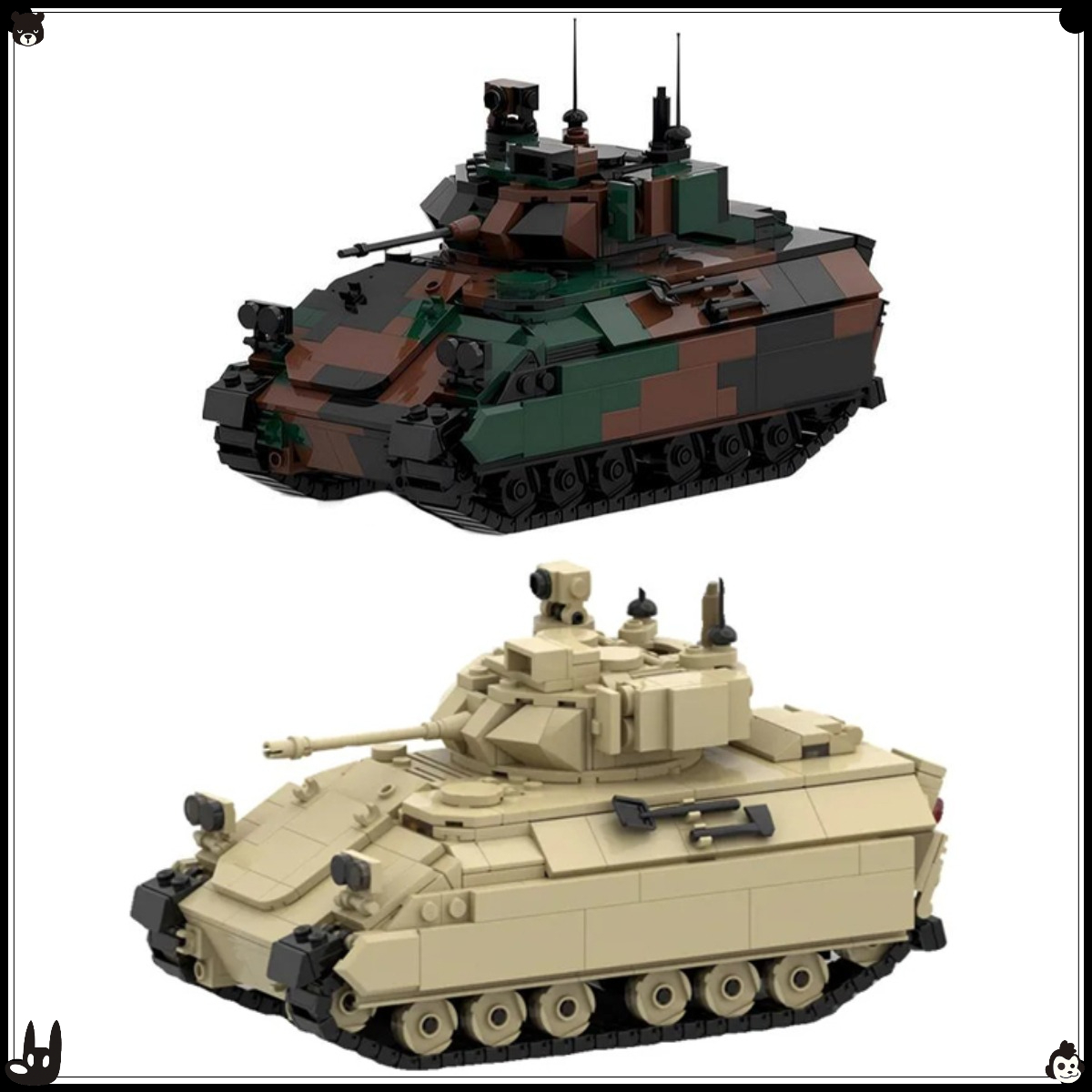 Lego Compatible Military Tank - Set Blok Bangunan Kendaraan Pengintai Lapis