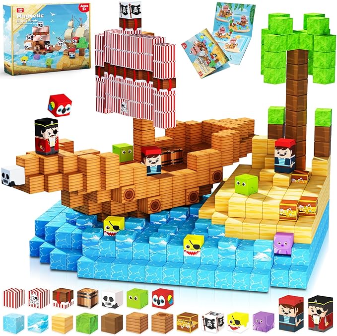 Magnetic Building Tiles Set 100Pcs - Blok Magnetik - 100Pcs Set Dunia