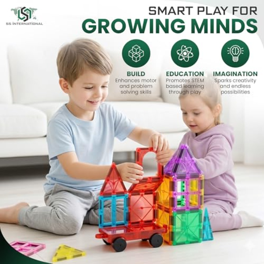 Set Konstruksi Ubin Magnetik 1 - Magnetic Building Tiles Set 100Pcs ulasan dan harga