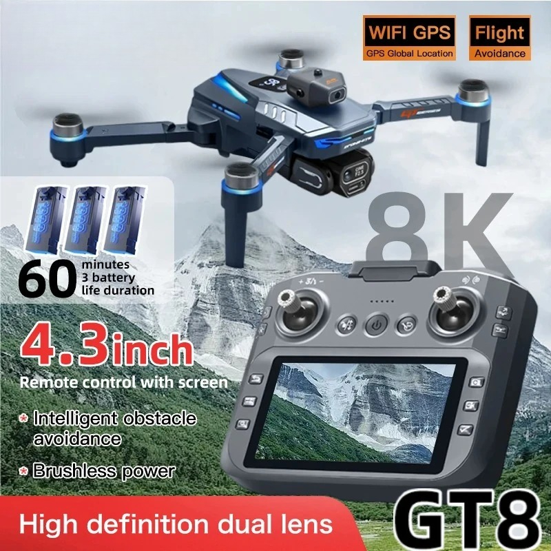 Drone GT8 Original 8K Profesio - Fpv Brushless Rc Drone 4K ulasan dan harga