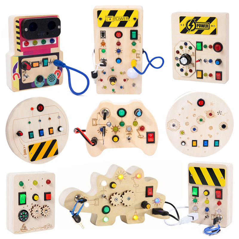 Montessori mainan sensor papan - Montessori Wooden Busy Board Toddler ulasan dan harga