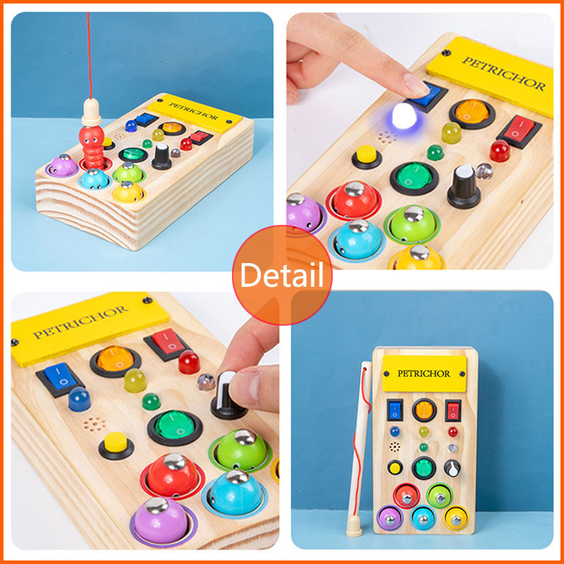 Montessori mainan sensor papan - Montessori Wooden Busy Board Toddler ulasan dan harga