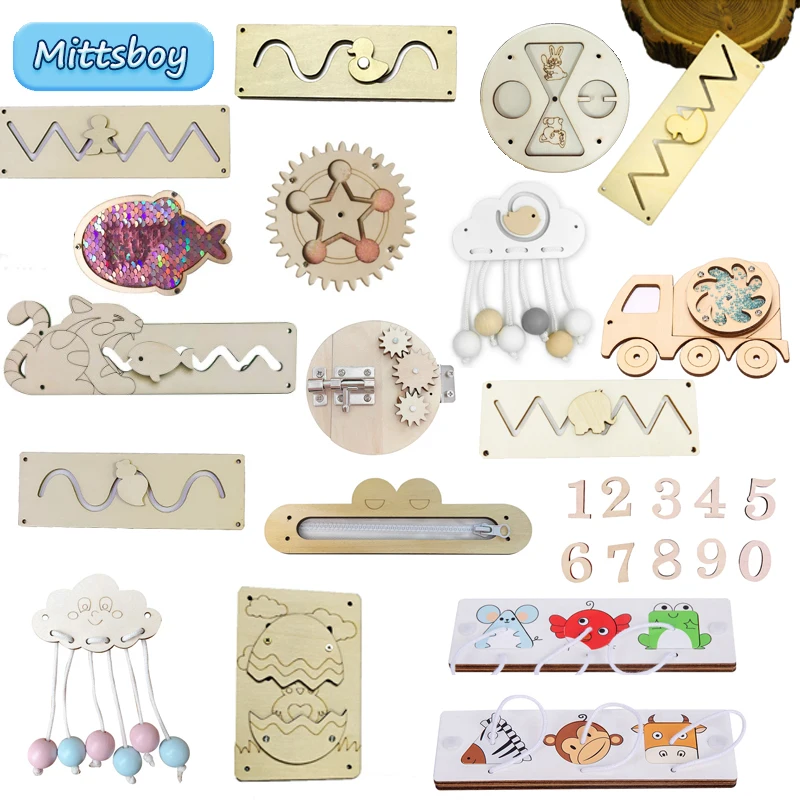 DIY Papan Sibuk Mainan Pendidi - Montessori Wooden Busy Board Toddler ulasan dan harga