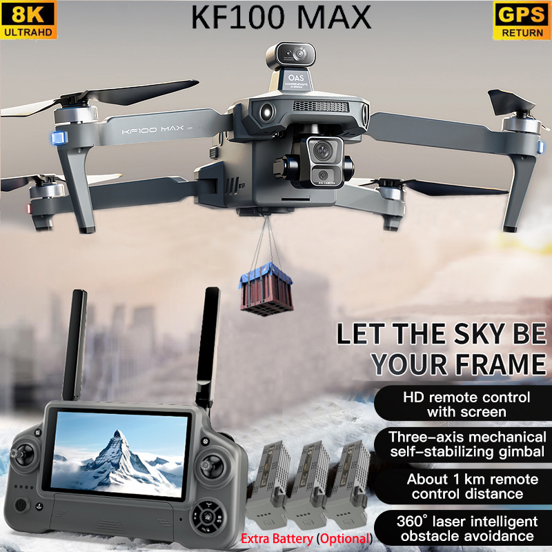 KF100 MAX Drone GPS Kamera 4K  - Fpv Brushless Rc Drone 4K ulasan dan harga