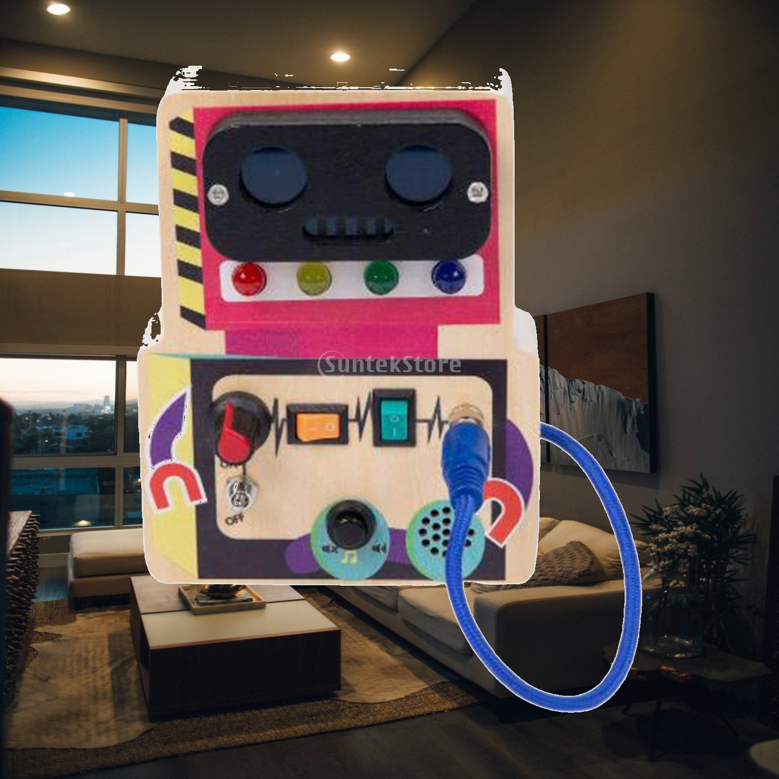 Papan Sensori Kayu LED untuk B - Montessori Wooden Busy Board Toddler ulasan dan harga