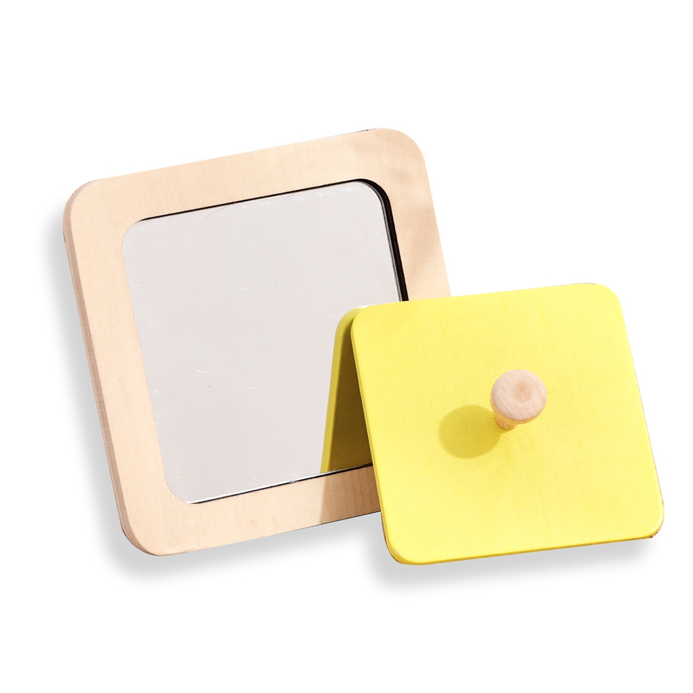 Papan Aktivitas Cermin Kayu Mo - Montessori Wooden Busy Board Toddler ulasan dan harga