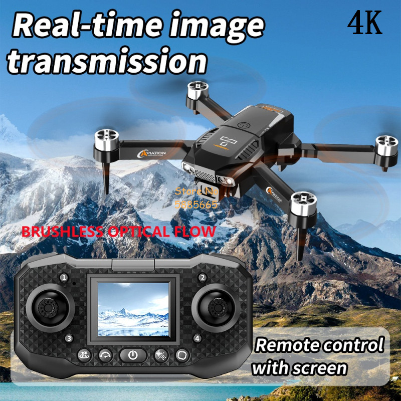 Drone RC kamera ganda 4K, Quad - Fpv Brushless Rc Drone 4K ulasan dan harga