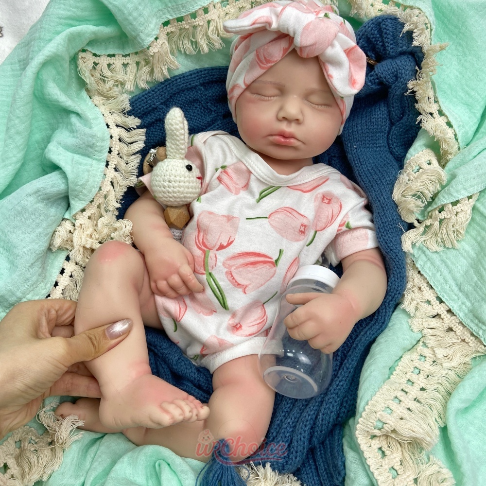 Boneka Reborn Silikon 50cm den - Reborn Baby Doll Silicone Realistic ulasan dan harga