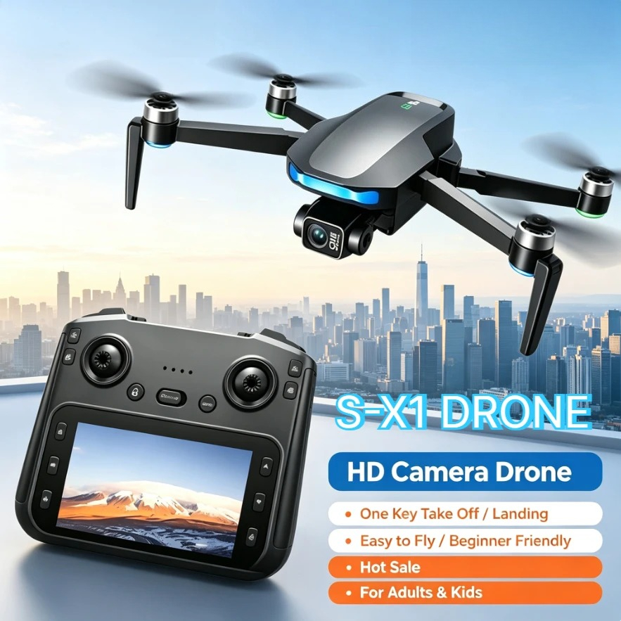 Drone GPS S-X1 Asli dengan Kam - Fpv Brushless Rc Drone 4K ulasan dan harga