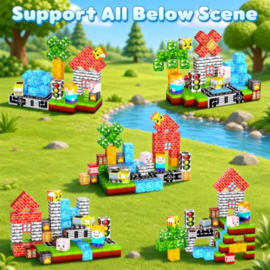 100 Buah Blok Magnetik, Set Ku - Magnetic Building Tiles Set 100Pcs ulasan dan harga