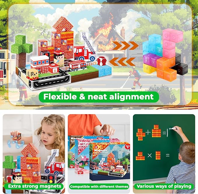 Blok Magnetik 100 PCS Set Bang - Magnetic Building Tiles Set 100Pcs ulasan dan harga