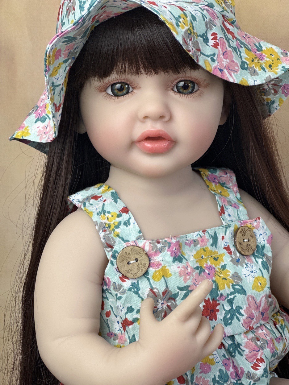 22 Inci Vinil Silikon Seluruh  - Reborn Baby Doll Silicone Realistic ulasan dan harga